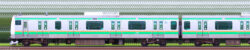 国府津車両ベースE233系E74編成＋小山車両ベースE231系U584編成山側