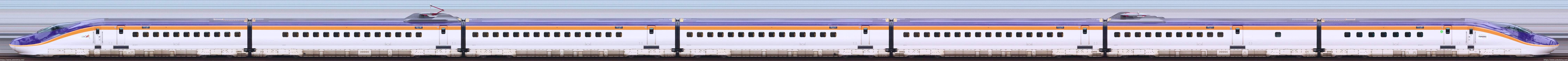 山形新幹線車両センターE8系G3編成山側