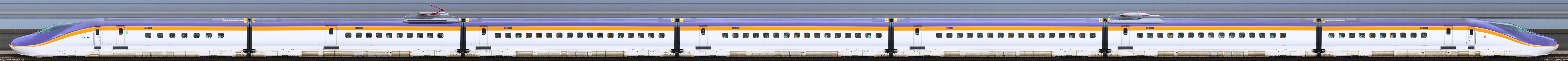 山形新幹線車両センターE8系G6編成海側