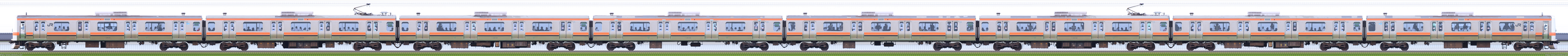 京葉車両センター209系M71編成山側