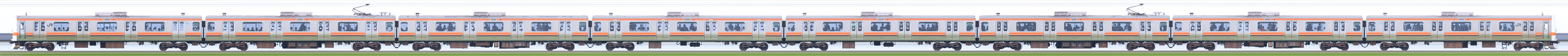 京葉車両センター209系M75編成山側