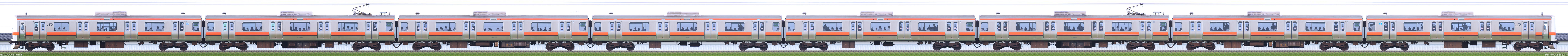 京葉車両センター209系M77編成山側