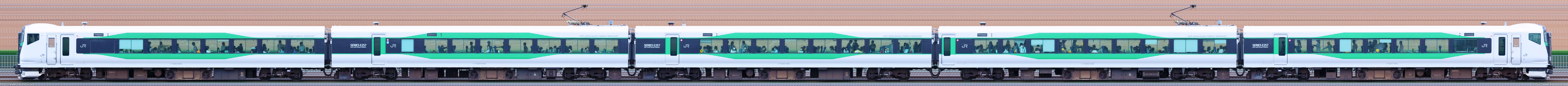 大宮総合車両センターE257系OM-52編成(ホームドア対応)海側
