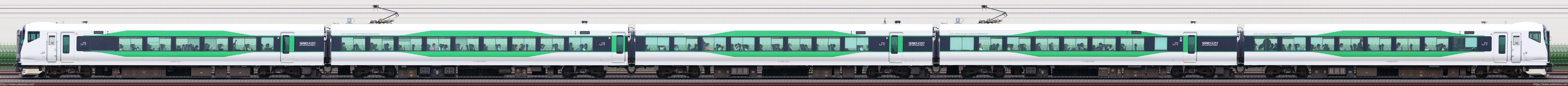 大宮総合車両センターE257系OM-55編成山側
