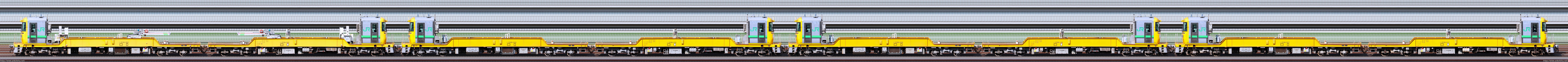 尾久車両センターキヤE195系1000番台ST-1＋ST-15＋ST-16＋ST-17編成山側